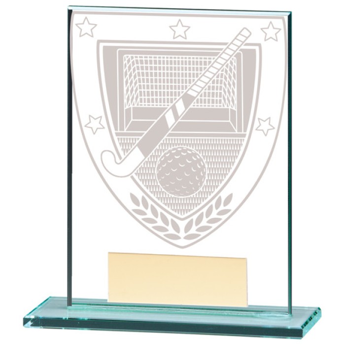 MILLENNIUM GLASS HOCKEY TROPHY -  5 SIZES - 110MM to 180MM
